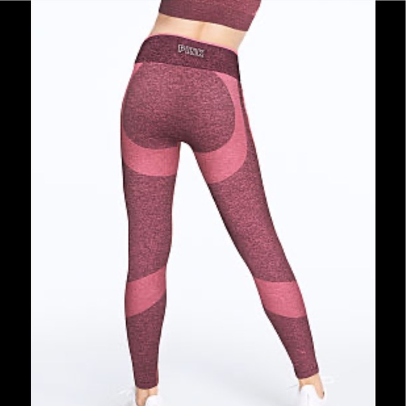 Pink Victoria’s Secret Seamless Workout Tights NWT - Picture 2 of 8
